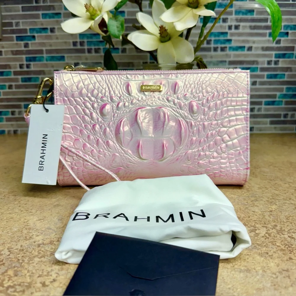 NWT Brahmin Daisy Rose Water purse